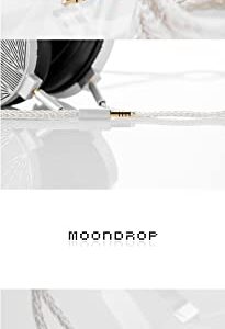 Moondrop LINE V/W 6N Single Crystal Copper Silver-Plated Litz Earphone Upgrade Cable IEMs (LINE W)