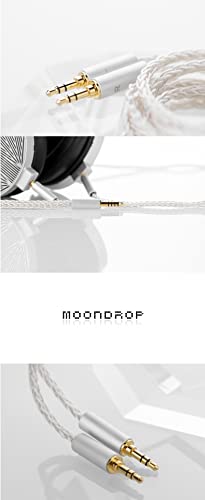 Moondrop LINE V/W 6N Single Crystal Copper Silver-Plated Litz Earphone Upgrade Cable IEMs (LINE W)