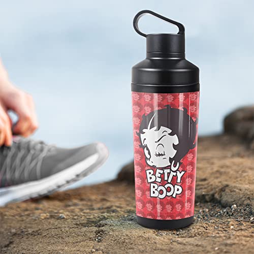 Betty Boop OFFICIAL Forty Winks 18 oz Insulated Water Bottle, Leak Resistant, Vacuum Insulated Stainless Steel with 2-in-1 Loop Cap