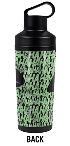 Batman - Joker OFFICIAL Insanity 18 oz Insulated Water Bottle, Leak Resistant, Vacuum Insulated Stainless Steel with 2-in-1 Loop Cap