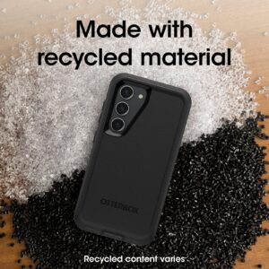 OtterBox Galaxy S23+ Defender Series Case - Single Unit Ships in Polybag, Ideal for Business Customers - BLACK, rugged & durable, with port protection, includes holster clip kickstand