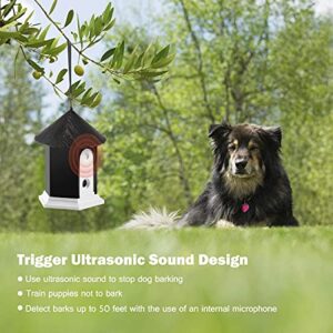 4 Frequency Dog Barking Control Devices Up to 50 Ft Range Dog Training & Behavior Aids, Ultrasonic Dog Barking Deterrent Devices Weatherproof, Bark Box Anti Barking Device Safe for Humans & Dogs