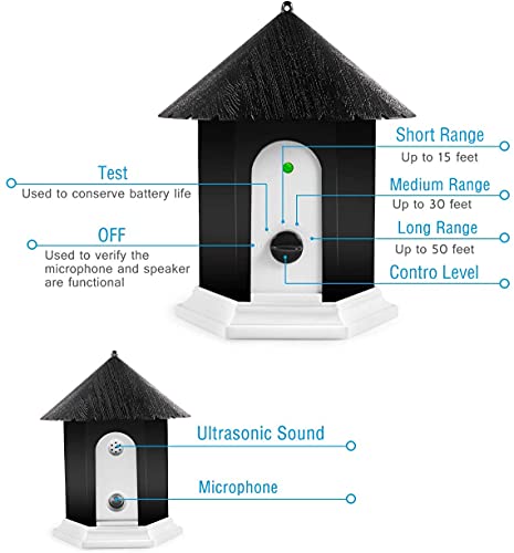 4 Frequency Dog Barking Control Devices Up to 50 Ft Range Dog Training & Behavior Aids, Ultrasonic Dog Barking Deterrent Devices Weatherproof, Bark Box Anti Barking Device Safe for Humans & Dogs