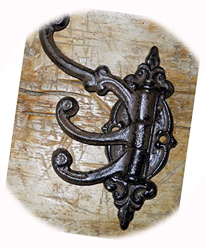 New 1 Cast Iron Antique Style Swivel Coat Hooks Hat Hook Rack Hall Tree Restoration XLLL0190IMPPPP