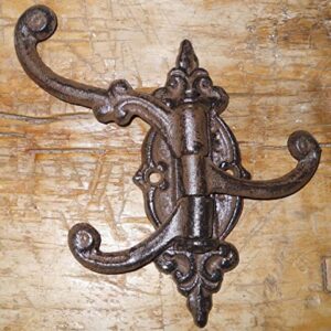 New 1 Cast Iron Antique Style Swivel Coat Hooks Hat Hook Rack Hall Tree Restoration XLLL0190IMPPPP