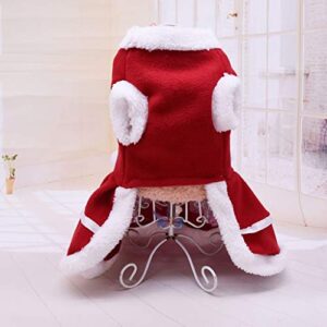 HonpraD Dog Sweaters Medium Longer Dress Warm Vest Solid Sweatshirt Christmas Color Cat Coat Pet Clothes Sweater for Small Dogs Female