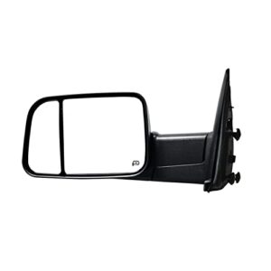 AERDM New Towing Mirrors Compatible with 2002-2008 Dodge Ram 1500 for 2003-2009 Dodge Ram 2500 3500 Pickup Truck Power Heated Side View Pair Set Black Flip-Up Side Mirror