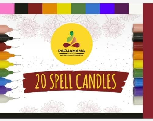 Spell Candles - Chime Candles - Chime Ritual Spell Unscented Taper Candles 4" x 1/2" 20 Candles (Multicolor)