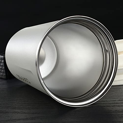 AiSBR Portable Coffee Mug, 304 Double-Layer Stainless Steel with Lid, for Car, Tabletop, Hand-Held Drink Cup, Anti-Scalding Heat Preservation 17 oz
