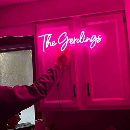 Goolsee Custom Neon Signs Neon Lights,Personalized Dimmable LED Neon Signs for Wall Decoration Customized Neon Signs for Bedroom Wedding Birthday Party Bar Logo Holiday gifts(Optional 15" to 62")