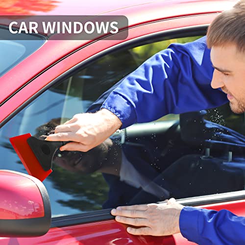 AUSZUOI Window Tint Squeegee(3-Pack),Auto Water Blade, Water Wiper,WRubber Squeegee 5 inch,with No-Slip Handle, for Car Windshield Window, Mirror, Glass Door(Blue+Green+Red)