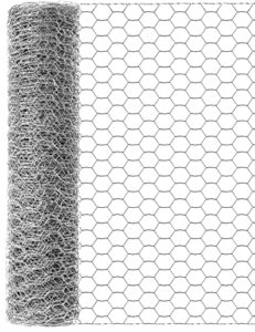 toypopor chicken wire 16'' x 396''(40cm x 10m), outdoor anti-rust hexagonal galvanized chicken wire mesh fencing to protect gardening plants vegetables flowers fruits from dogs rabbits squirrels, 32ft