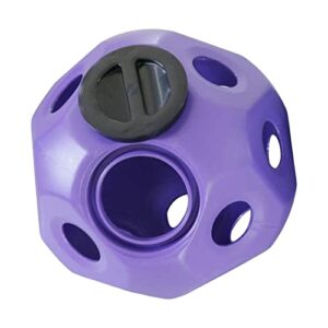 amleso horse treat ball hay feeder toy ball feeding toy for horse sheep, horse stable stall paddock rest, purple