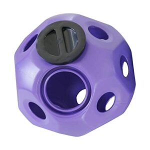 AMLESO Horse Treat Ball Hay Feeder Toy Ball Feeding Toy for Horse Sheep, Horse Stable Stall Paddock Rest, Purple