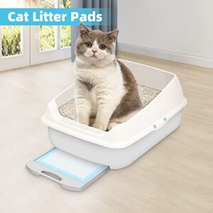 50 PCS Disposable Cat Litter Pads 17.7x13 Inch,for Cat Litter Box, 6-Layer Leak-Proof,Super Absorbent Cat Pads(Blue) (50pcs)