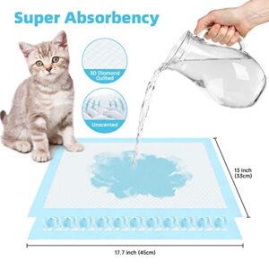 50 PCS Disposable Cat Litter Pads 17.7x13 Inch,for Cat Litter Box, 6-Layer Leak-Proof,Super Absorbent Cat Pads(Blue) (50pcs)