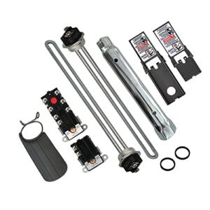 ewh-05 electric water heater tune-up kit, includes two 4500w 240v water heater elements, upper thermostat, lower thermostat, two protective covers, two elements gaskets, quick change tool, two wrench