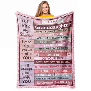 loxezom granddaughter gifts from grandma grandpa, gifts for granddaughter, granddaughter gift ideas, to my granddaughter christmas graduation birthday valentine’s day gift throw blanket 60" x 50"