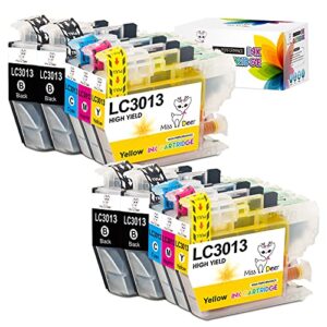 miss deer compatible lc3013 ink cartridges replacement for brother ink cartridges bk/c/m/y lc 3013 lc3011 3011 lc3013bk for mfc-j895dw mfc-j497dw mfc-j491dw mfc-j690dw printer (4bk 2c 2m 2y) 10-pack