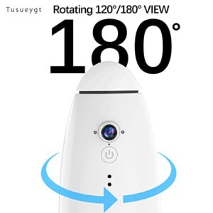 Tusueygt Dog Camera,180°View Pet Treat Tossing,Dog Camera with Phone App,1080p Dog Camera with Treat Dispenser,2 Way Audio,Pet Monitoring Camera with Phone App,2.4G/5G WiFi,Android/iOS