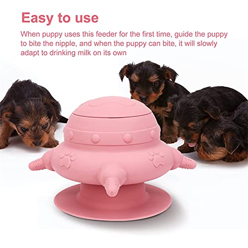 Puppy Automatic Feeder 240ml Dog Bowl Feeder Puppy Feeder Station, Weaning Dish Puppy's Feeding for Feeding Kittens, Puppies and Rabbits