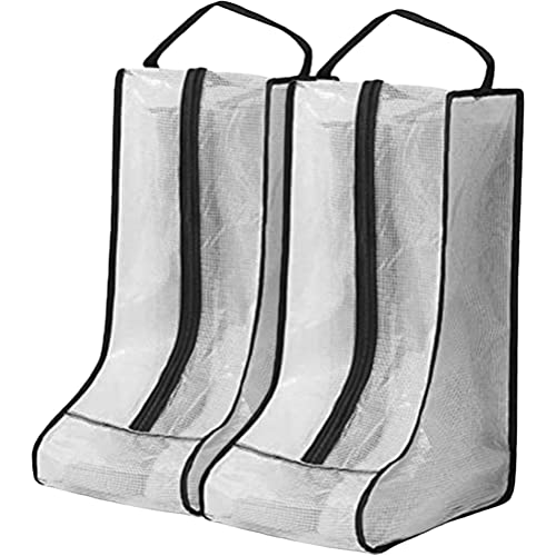 INOOMP 2pcs Storage Bag Clear Boot Storage Bags Shoe Bags with Zipper Tall Boots Organizers Protector Bag Reusable Shoe Storage Pouches Multi- Storage Bags for Home and Travel (Clear)