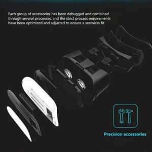 VR Generation 2 3D Glasses, Mobile Cinema Game VR Smart Glasses, Smart Glasses Game Handle Set Wireless Bluetooth Connection for Android /iOS/PC(Two Eyes Within 600 ° Can Be Adjusted)