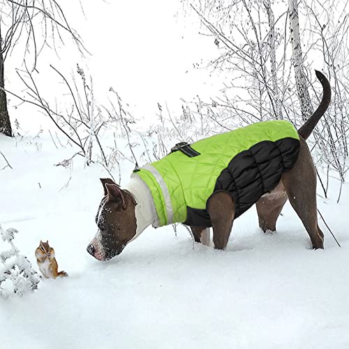Lelepet Warm Dog Winter Coat Reflective Zippered Dog Jacket with Harness Windproof Dog Cold Weather Coats Snow Jacket for Small Medium Large Dogs Turtleneck Fleece Dog Vest for Winter, L