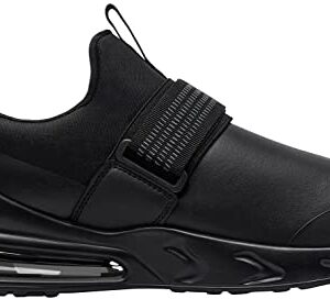 LARNMERN Non Slip Work Shoes for Men Kitchen Chef Slip Resistant Shoe Waterproof Food Service Restaurant Slip on Sneakers Walking and Casual Air Cushion Working Footwear(Black/10.5)