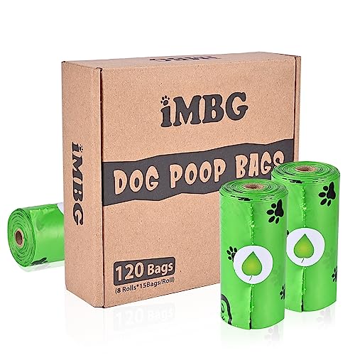 iMBG Dog Poop Bags, 8 Rolls, 120 Counts, 13 x 9 inch Poop Bag Refill Rolls, Lavender-Scented, Extra Thick, Leak Proof, Dog Waste Bag for Dogs and Cats