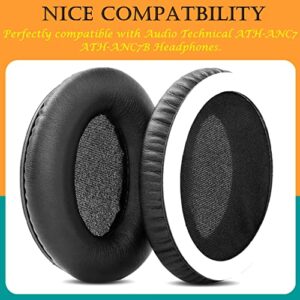 TaiZiChangQin Ear Pads Ear Cushions Replacement Compatible with Audio Technical ATH-ANC7 ATH-ANC7B Headphone (Protein Leather Earpads)