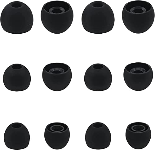ALXCD Ear Tips Compatible with JBL Tune 130NC TWS in-Ear Earbuds, 6 Pairs S/M/L Sizes Replacement Soft Silicone Earbud Tips Eartips, Compatible with JBL Tune 130NC TWS, Black