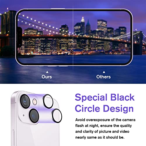 Fabunor Tempered Glass Screen Protector Compatible with iPhone 14 (6.1 inch, 2022) with Camera Lens Protector, [9H Hardness] [EZ Kit] [Automatic Alignment] [Compatible with Face ID] - 2+2 Pack