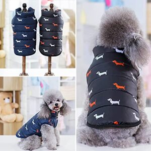 Pet Clothes for Small Dogs Male Designer Look Dog Clothes Cotton Vest Fall and Winter Warm British Cotton Teddy Warm Down Jacket Pet Coat