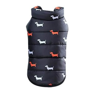 Pet Clothes for Small Dogs Male Designer Look Dog Clothes Cotton Vest Fall and Winter Warm British Cotton Teddy Warm Down Jacket Pet Coat