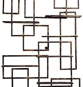 Stylish Simplicity 108Cm Wall Mounted Wine Bottles Holder,Metal Iron Wall Wine Bottle Rack Organizer,Holder 10 Bottles, PIBM, Bronzy