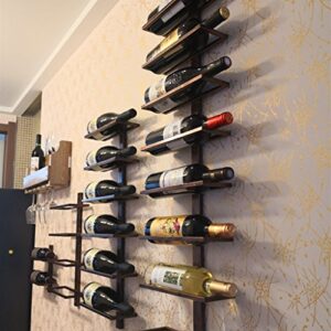 Stylish Simplicity Iron Wallmounted Wine Rack Wine Barrel Rack Wine Cellar Rack 9 Bottles, PIBM