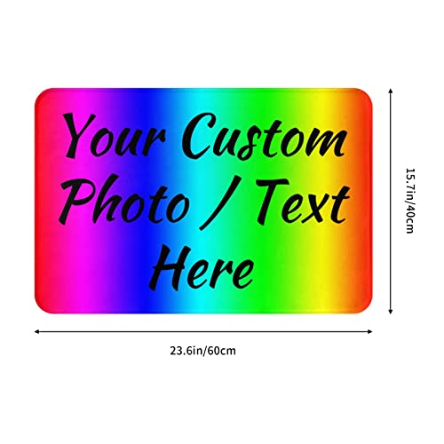 Custom Door Mat for Front Door Custom Rug Personalized Rugs with Image Text Logo for Office Living Room Business Home 24x16in