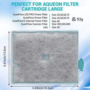 Guarm Replacement Filter Cartridges Fish Tank for aqueon Large, Replacement Filter Cartridges for aqueon Large Filters(12 Packs)