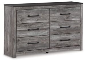 signature design by ashley bronyan contemporary 6 drawer dresser, gray