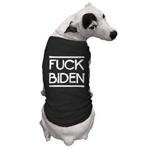 Fuck Biden - Funny Anti Democrat Dog Shirt (Black, 3X-Large)