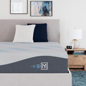 signature design by ashley 14 inch millennium cushion firm gel memory foam hybrid mattress, queen, white
