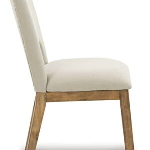 Signature Design by Ashley Dakmore Dining Upholstered Side Chair, 2 Count, Light Brown & Beige