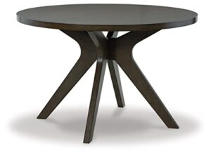 signature design by ashley wittland contemporary dining table, dark brown