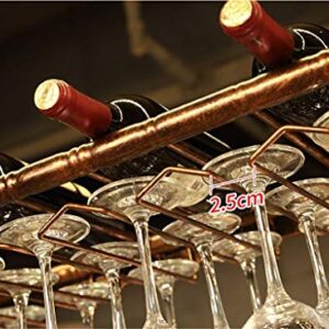 Stylish Simplicity Wine Rack Cup Holder Bar Counter Hanging Wine Glass Holder, PIBM, Bronze, 100 * 30cm