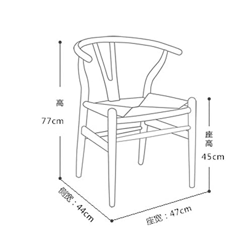 EODNSOFN Nordic Solid Wood Rattan Dining Chairs for Dining Room Household Backrest Rattan Chair Designer Leisure Tea Room Home Chair (Color : E, Size : 1code)