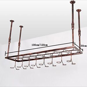 Stylish Simplicity 2 Rows of Stainless Steel Wine Racks, Can Accommodate 16 Bottles of Wine Glass Rack Champagne Glass Rack, PIBM, Brown,