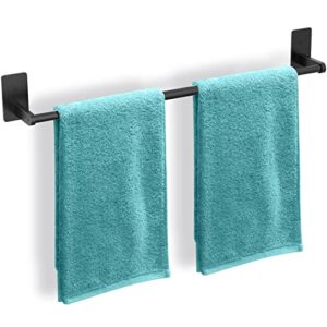 bathroom towel bar, 22inch towel racks for bathroom, heavy duty bath hand towel holder organizer, wall mounted bathroom hardware accessories, matte black