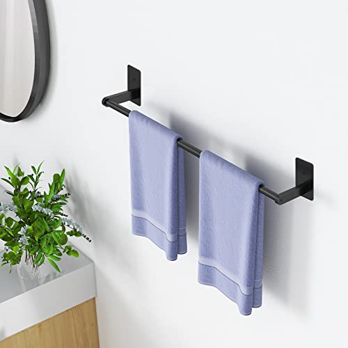 Bathroom Towel Bar, 22Inch Towel Racks for Bathroom, Heavy Duty Bath Hand Towel Holder Organizer, Wall Mounted Bathroom Hardware Accessories, Matte Black