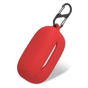 nooetah cover compatible for huawei freebuds se,shock-absorbing silicone protective case with keychain (red)